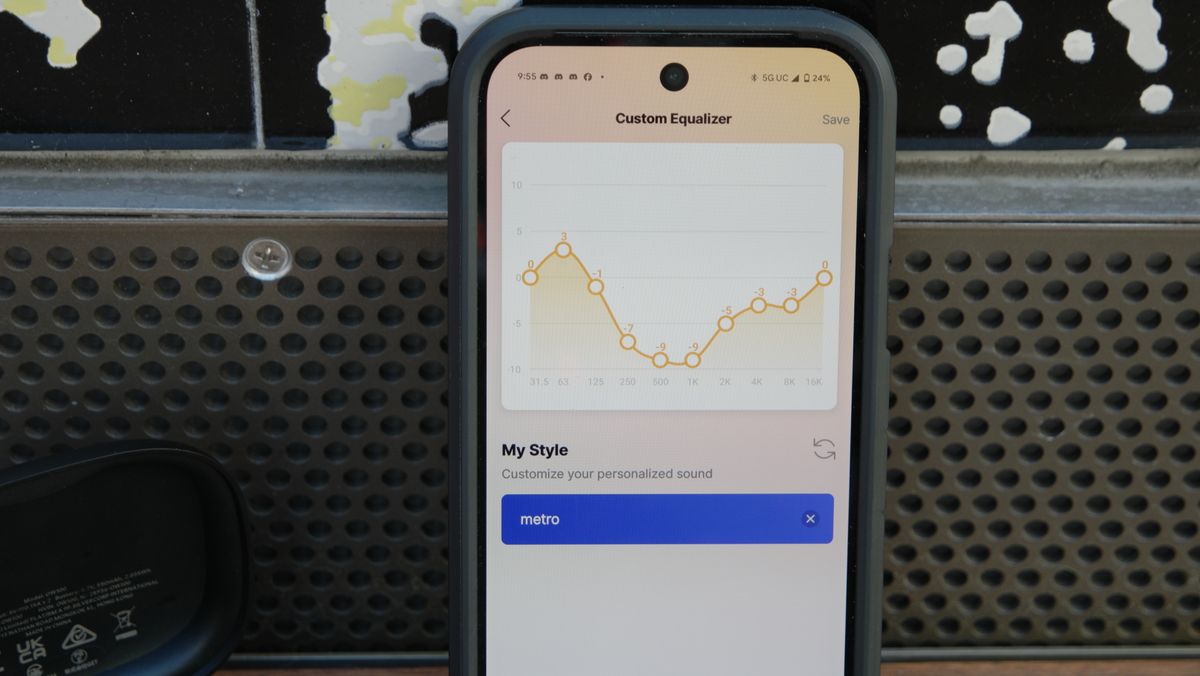 EarFun OpenJump app showing EQ nodes