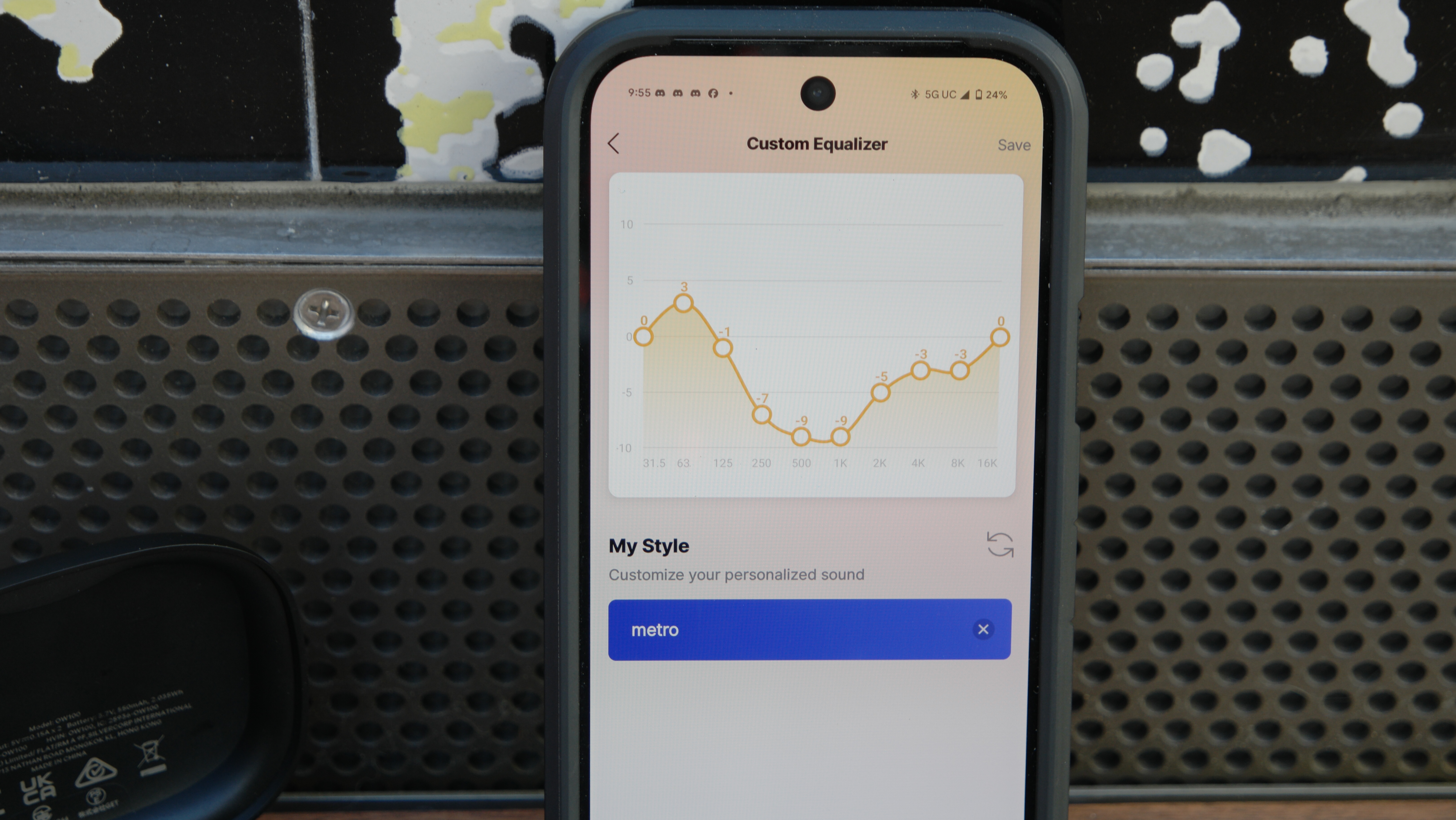 EarFun OpenJump app showing EQ nodes