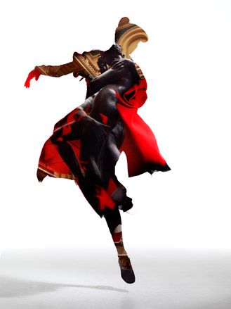 ﻿The publicity image for the Yohji Yamamoto exhibition at the V&amp;A.