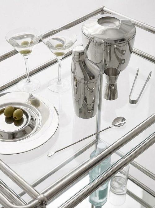 Sky Cocktail Shaker, Stirring Spoon, and Jigger Gift Set