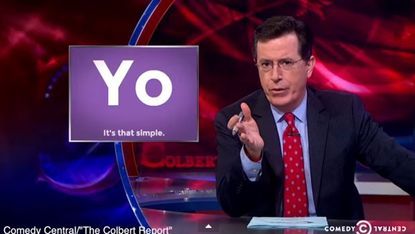 Stephen Colbert discusses Yo on "The Colbert Report"