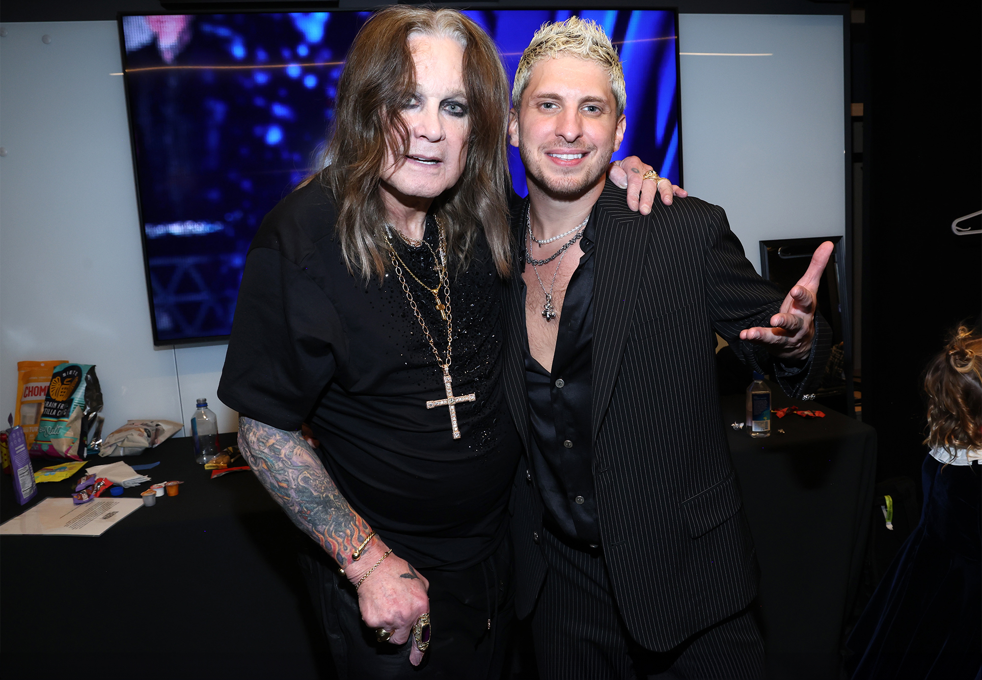 Ozzy Osbourne and Andrew Watt attend the 2024 Rock &amp;amp; Roll Hall Of Fame Induction Ceremony streaming on Disney+ at Rocket Mortgage Fieldhouse on October 19, 2024 in Cleveland, Ohio.