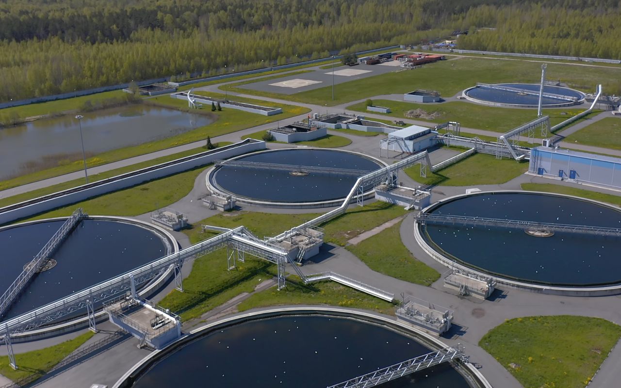 Wastewater treatment plant.