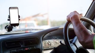 Making a hands free video call while driving