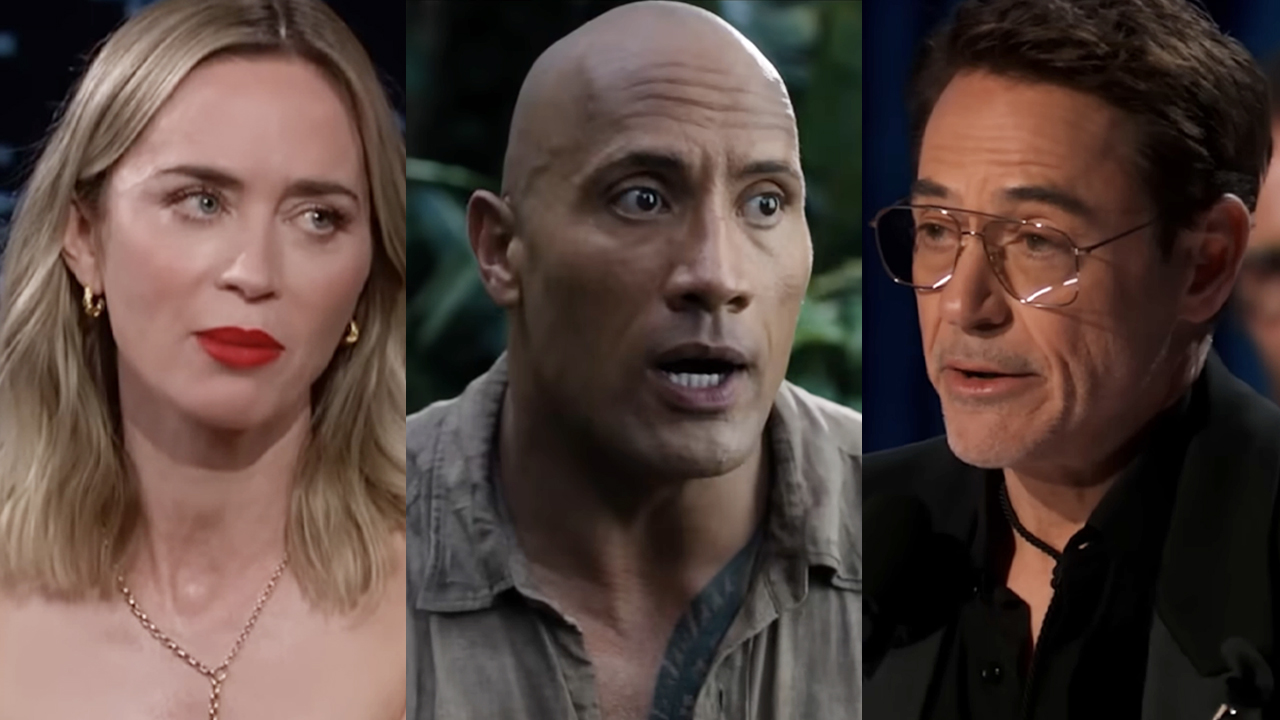 Emily Blunt appears on Jimmy Kimmel Live!, The Rock in the Jumanji Series, Robert Downey Jr. accepts his Academy Award. 