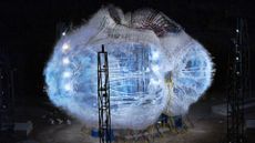 A still from Sierra Space's first full-scale burst test of its space habitat in January 2024, for a future space station complex led by Blue Origin that is scheduled to fly in 2030.