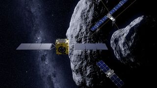 Europe's Hera spacecraft accompanied by two cubesats will investigate the battered asteroid Dimorphos in detail in 2027.