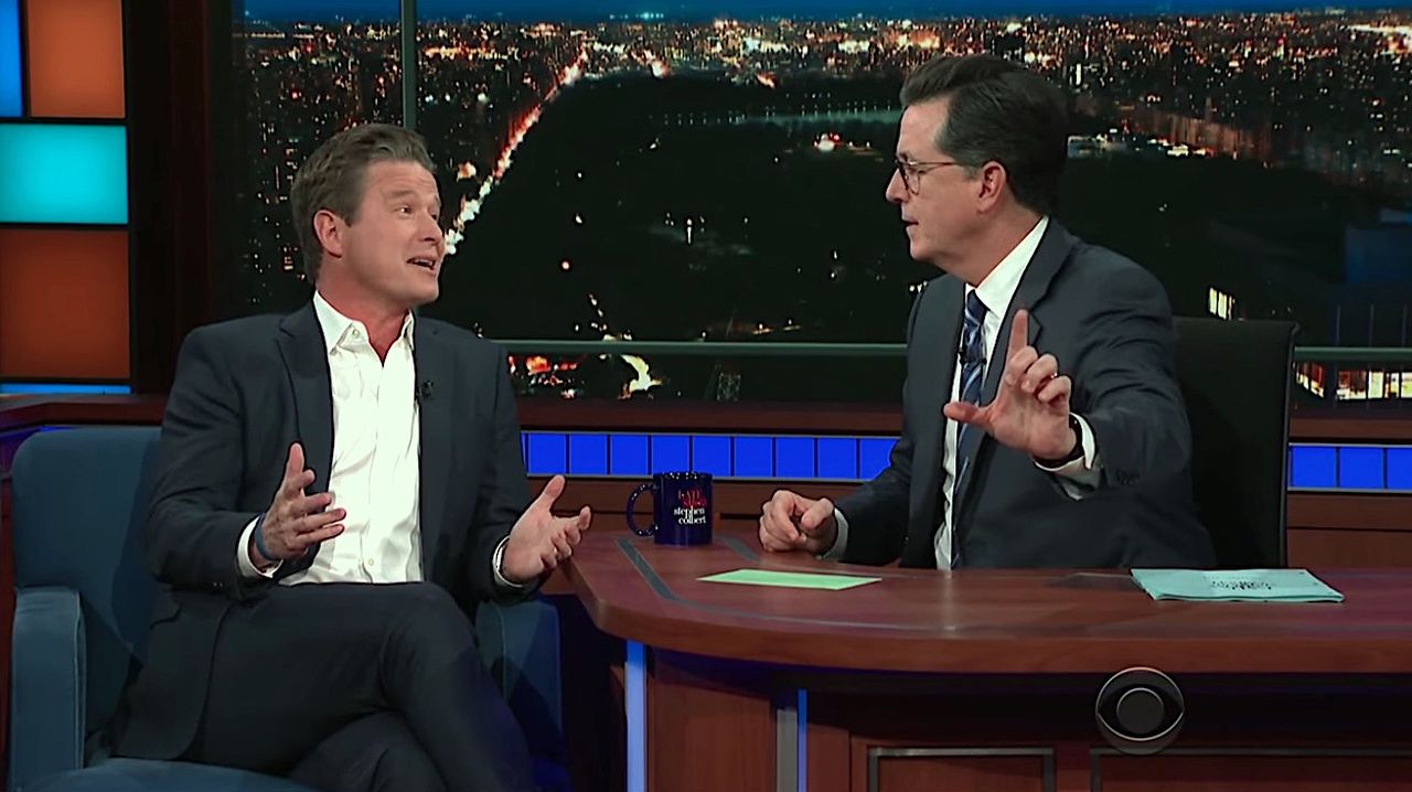 Billy Bush talks Trump with Stephen Colbert