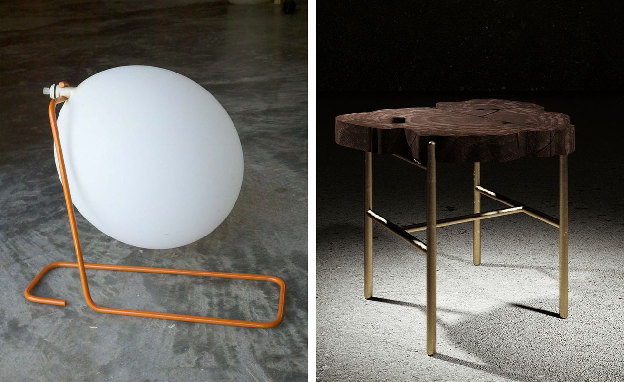 Subscription Lamps II by Jorge Pardo and Koopte side table by La Metropolitana