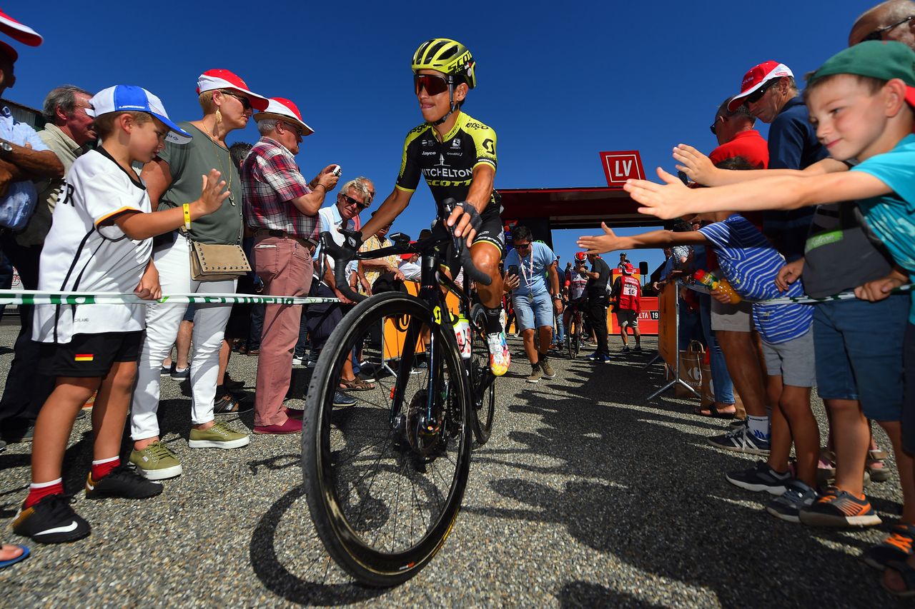 Esteban Chaves before the start of stage 11 of the Vuelta a Espa&ntilde;a