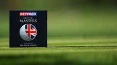 Tee marker at the British Masters