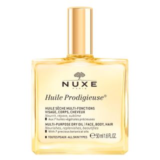 Nuxe Huile Prodigieuse Mehrzweck-Trockenöl – strahlend und leicht feuchtigkeitsspendend für Gesicht, Körper und Haare.  Nähren, reparieren und verschönern