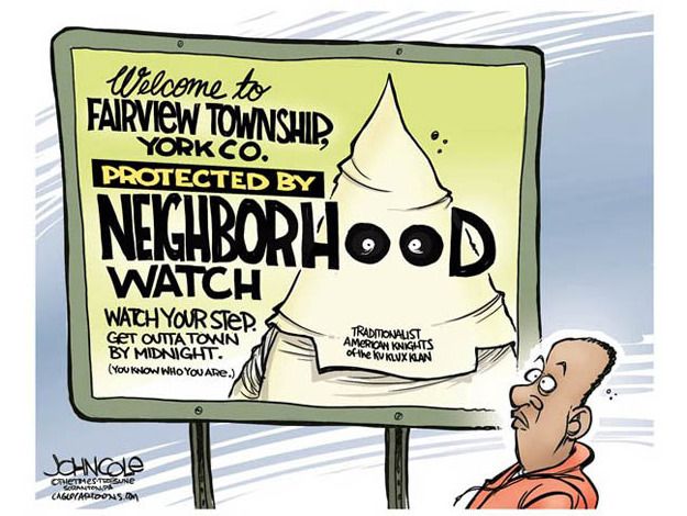 Editorial cartoon Pennsylvania KKK