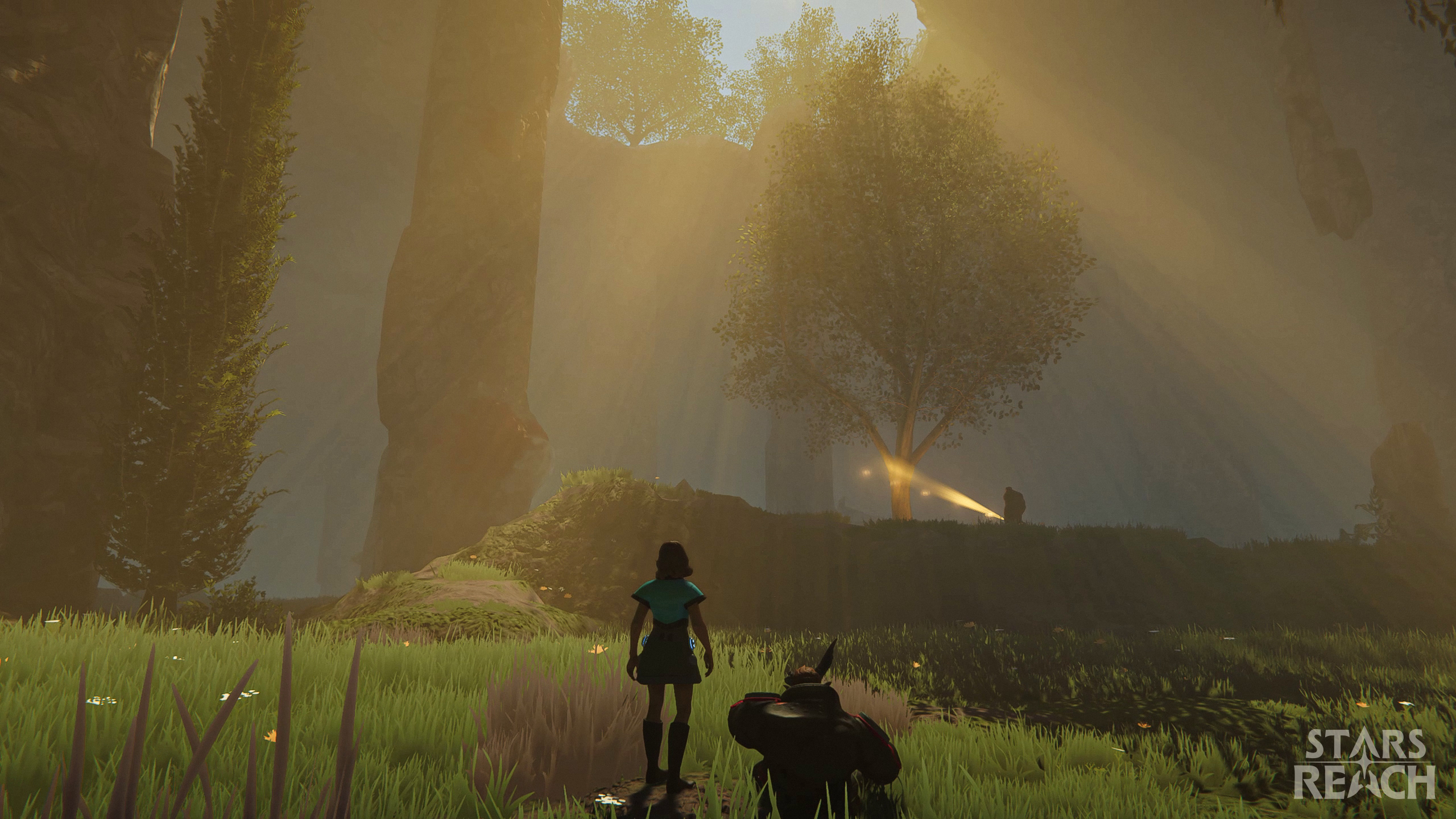 A player plants a tree in Stars Reach.
