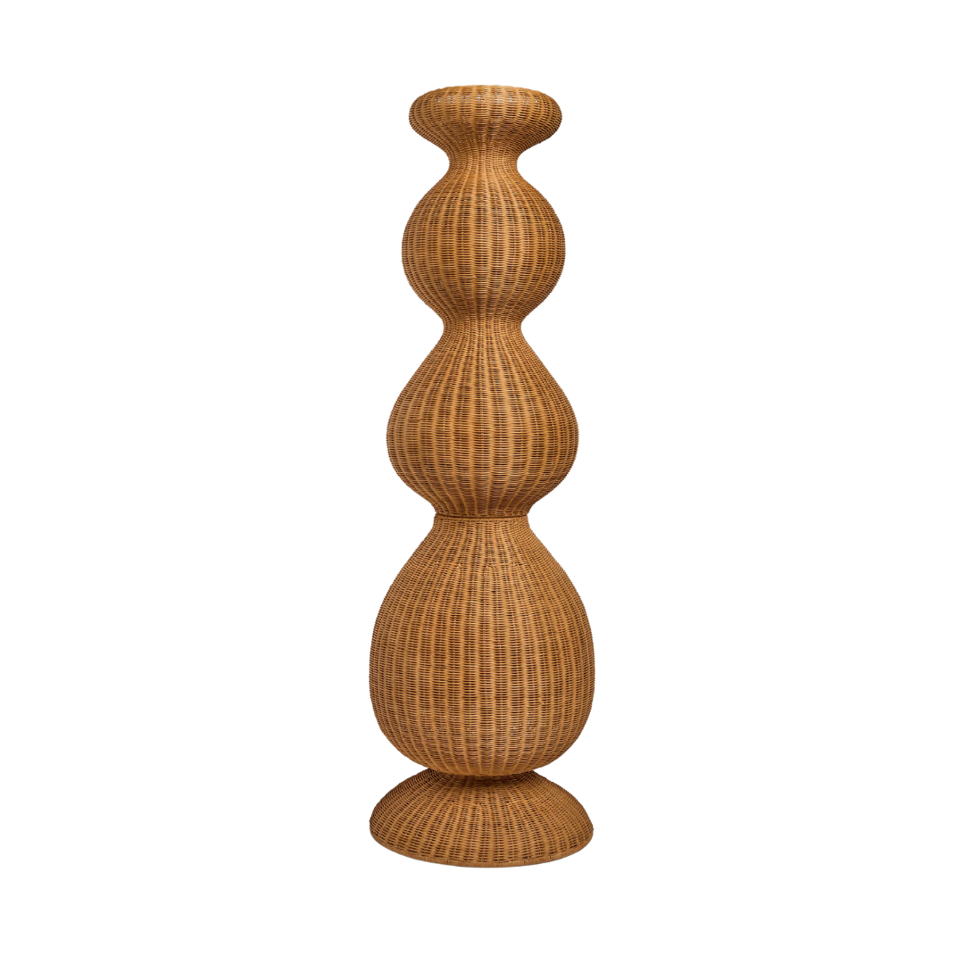 Woven floor lamp