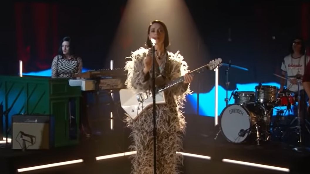 St. Vincent performing live on Jimmy Kimmel Live