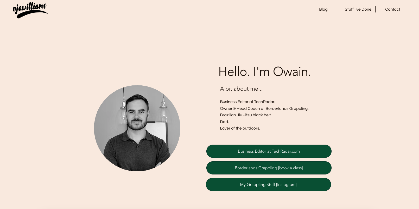 screenshot of ojawilliams.com website