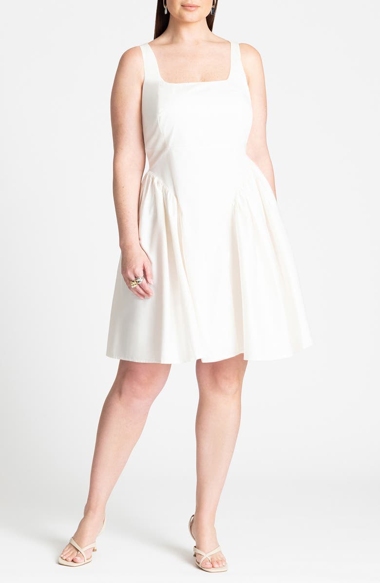 Bow Back Fit & Flare Cotton Dress