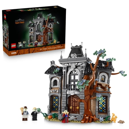 Lego Icons Mayor Manor - Building Set for Adults, Ages 18+ - Halloween Decorations With 4 Minifigures - Collectible Model Kit for Home Décor - Gifts for Men & Women - 11383