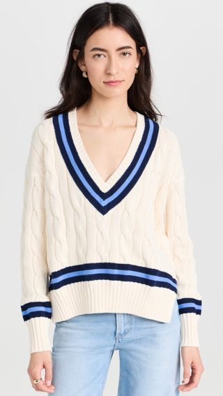 Cotton cable knit cricket sweater