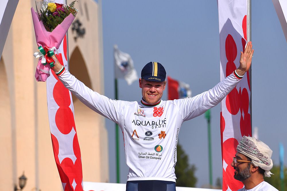 Lasse Norman Hansen (Aqua Blue Sport) pulled on the white jersey as best young rider