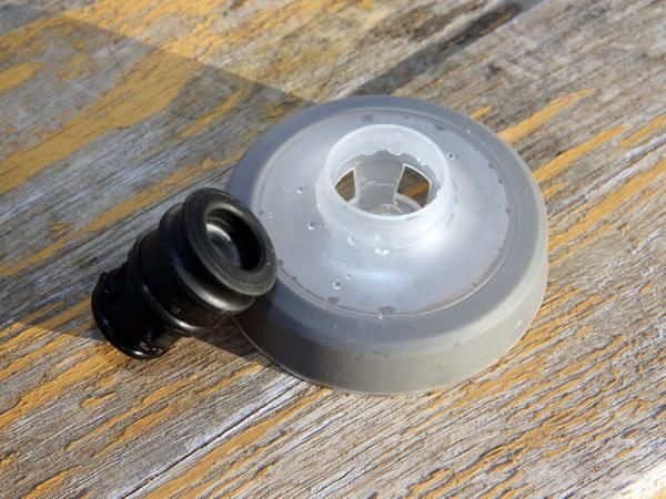 The WaterGate valve easily removes for thorough cleaning and drying.