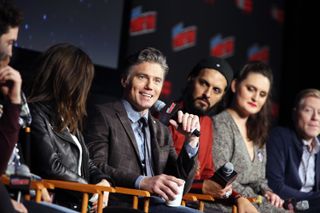 Anson Mount, who plays Pike on "Star Trek: Discovery," appears at New York Comic Con 2018.