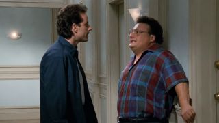 Jerry Seinfeld and Wayne Knight on Seinfeld