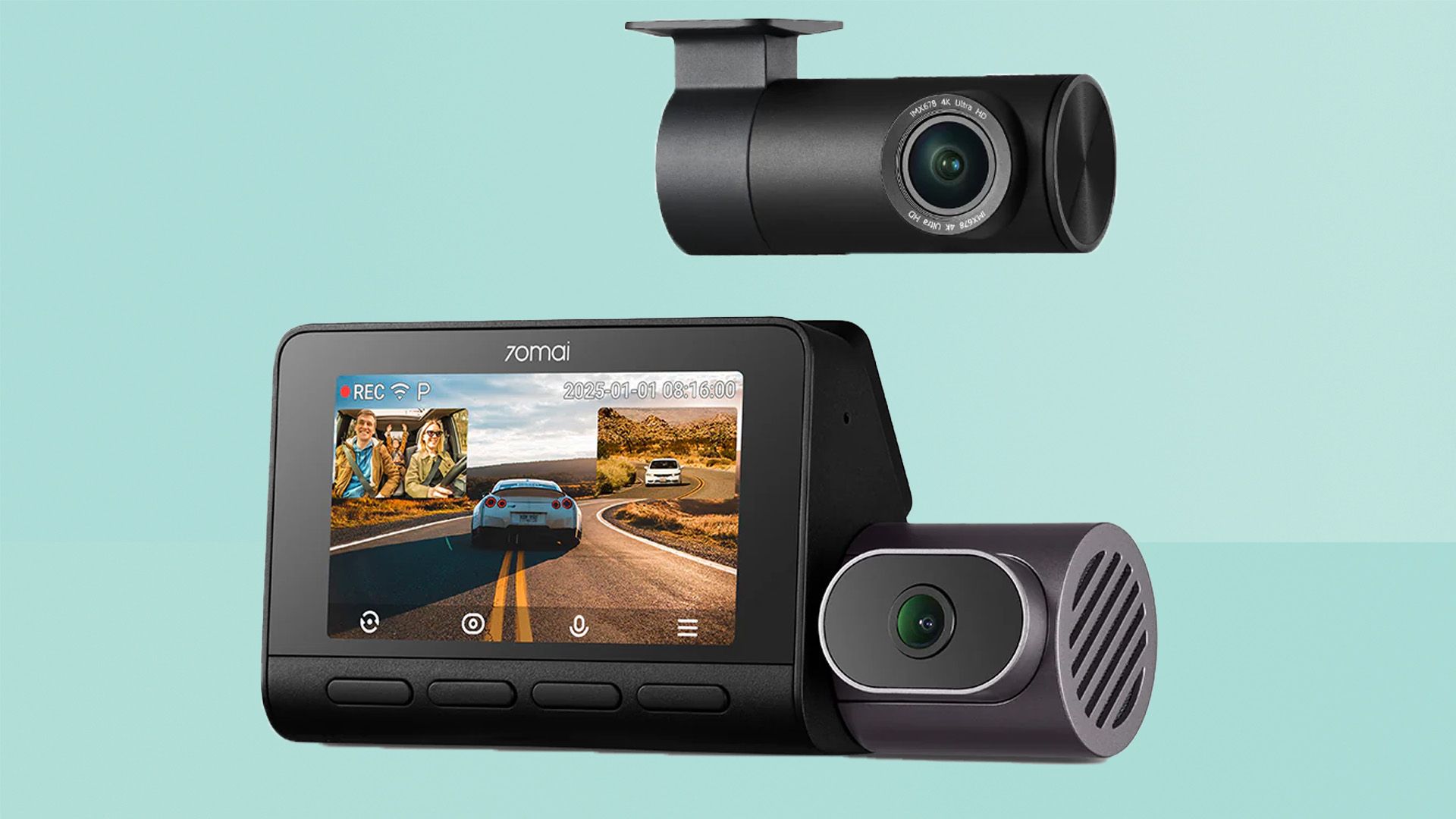 70mai 4K T800 Dash Cam review: superior shooting from three angles