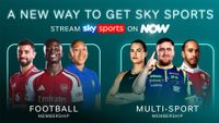 An image showing the new Sky Sports on NOW memberships: Football and Multi-Sport. Celebrities including Lewis Hamilton and Luke Littler are featured.