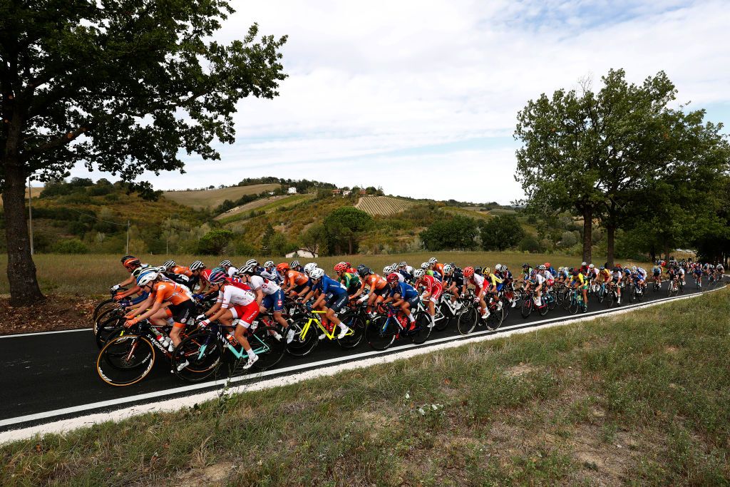 The peloton at the World Championships