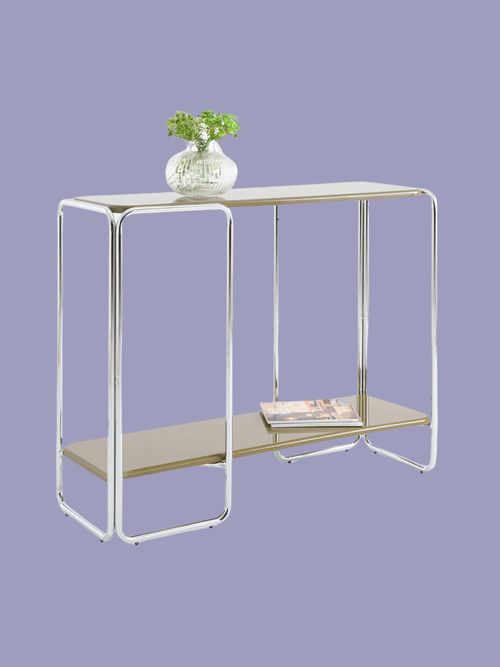 Socer Lacquered Console Table With Two Shelves