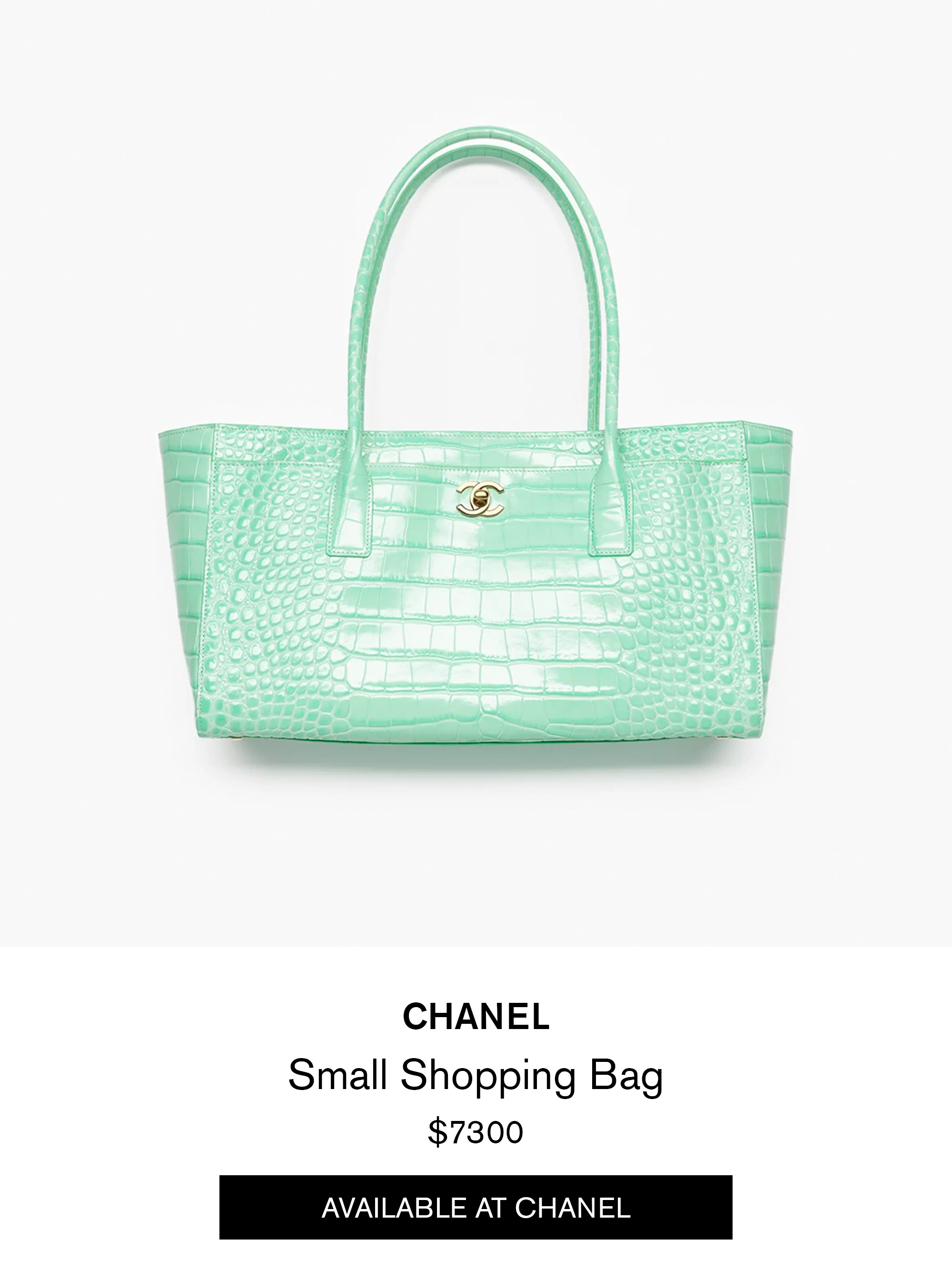 chanel green tote