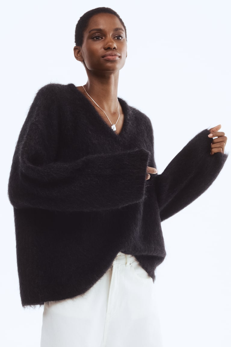 Oversized Mohair-Blend Jumper