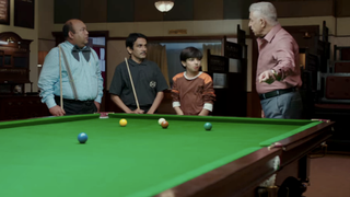 some of the toolsidas junior cast at the snooker table