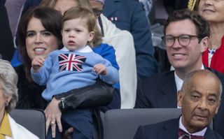 Princess Eugenie, Jack Brooksbank and baby August at the Queen's Platinum Jubilee