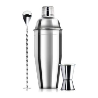 Silver cocktail shaker