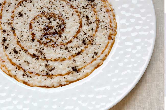 Coffee and Parmesan risotto