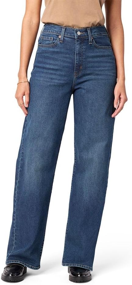 Signature by Levi Strauss & Co. Gold, Levi Strauss Signature Women's Heritage High-Rise Loose Straight Jeans Stretch Denim (also Available in Plus Size), (new) Supernova, 2