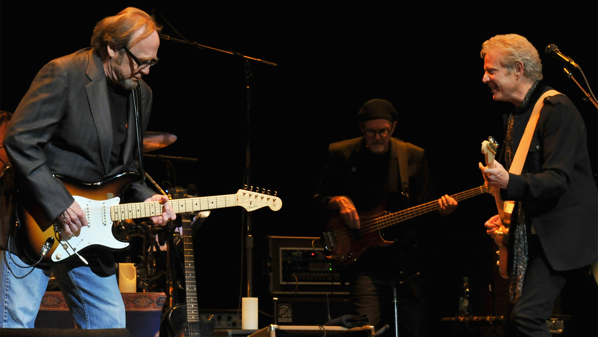 Stephen Stills and Don Felder perform onstage at Light Up The Blues Concert - An Evening of Music To Benefit Autism Speaks at Club Nokia on April 13, 2013 in Los Angeles.