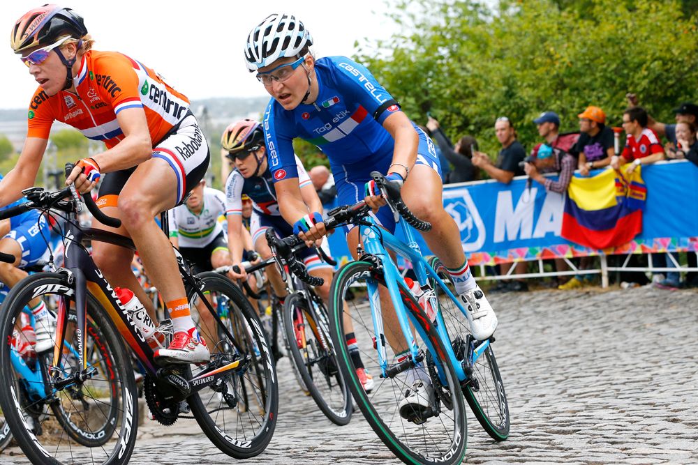 Riding up Libby Hill at the Worlds in Richmond