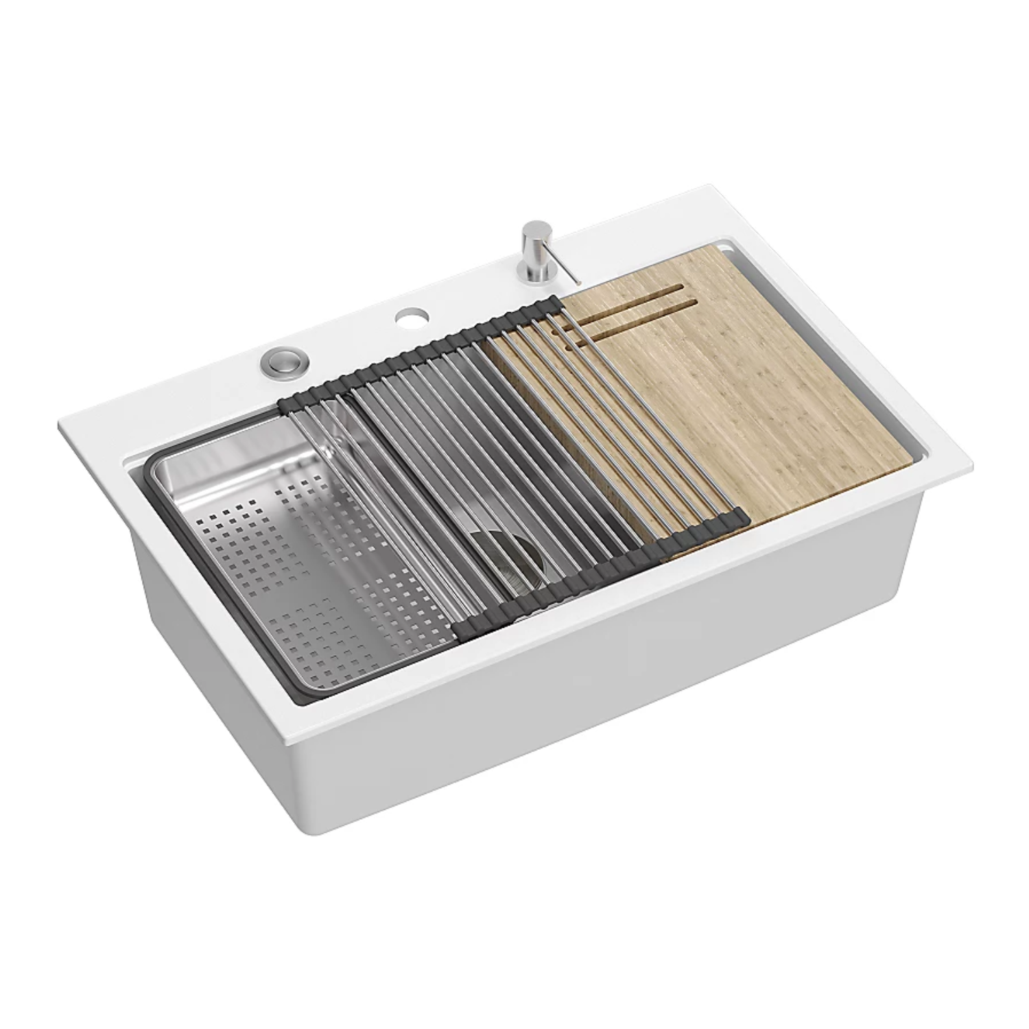 A workstation sink