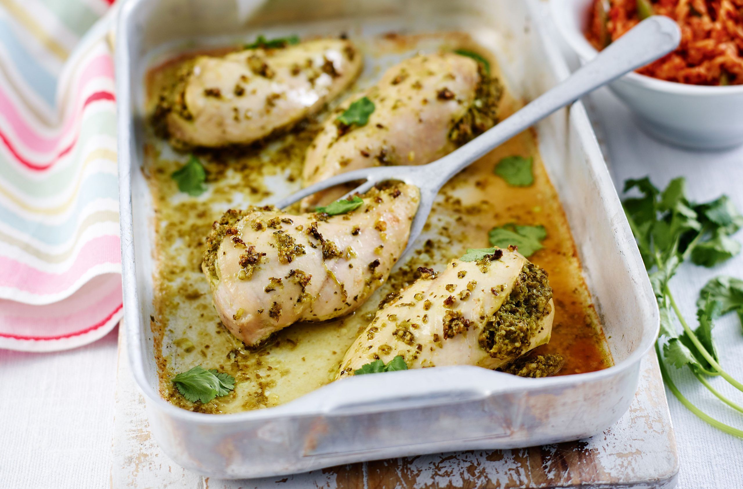 Mexican stuffed chicken with red rice recipe