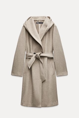 Belted Soft Hooded Coat