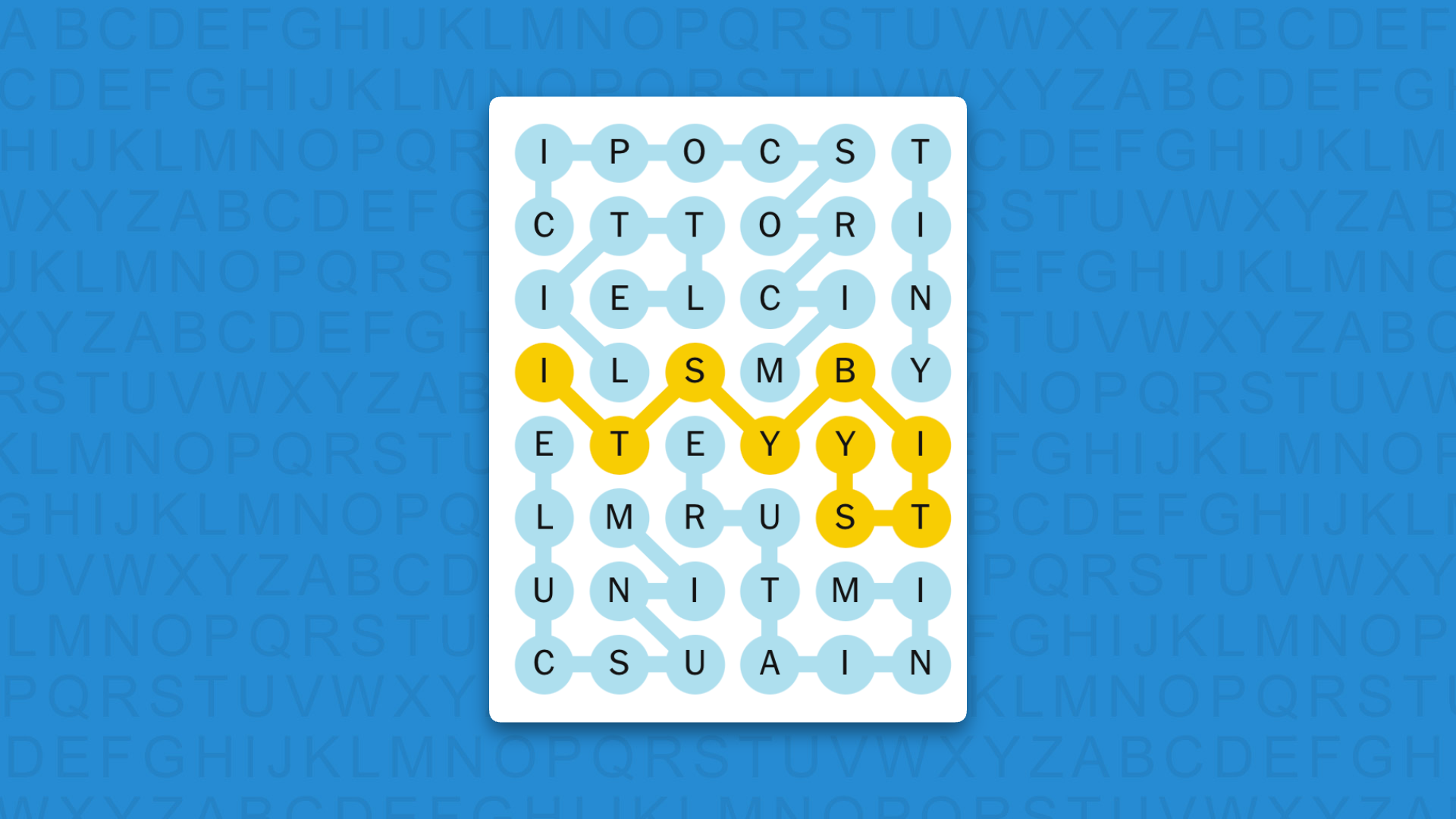 NYT Strands answers for game 869 on a blue background
