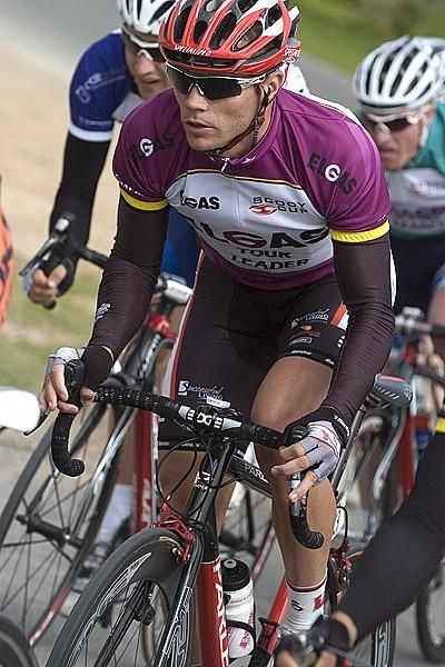 Tour leader Jonathan Cantwell (Fly V Australia) was content back in the peloton before the business end of the criterium.