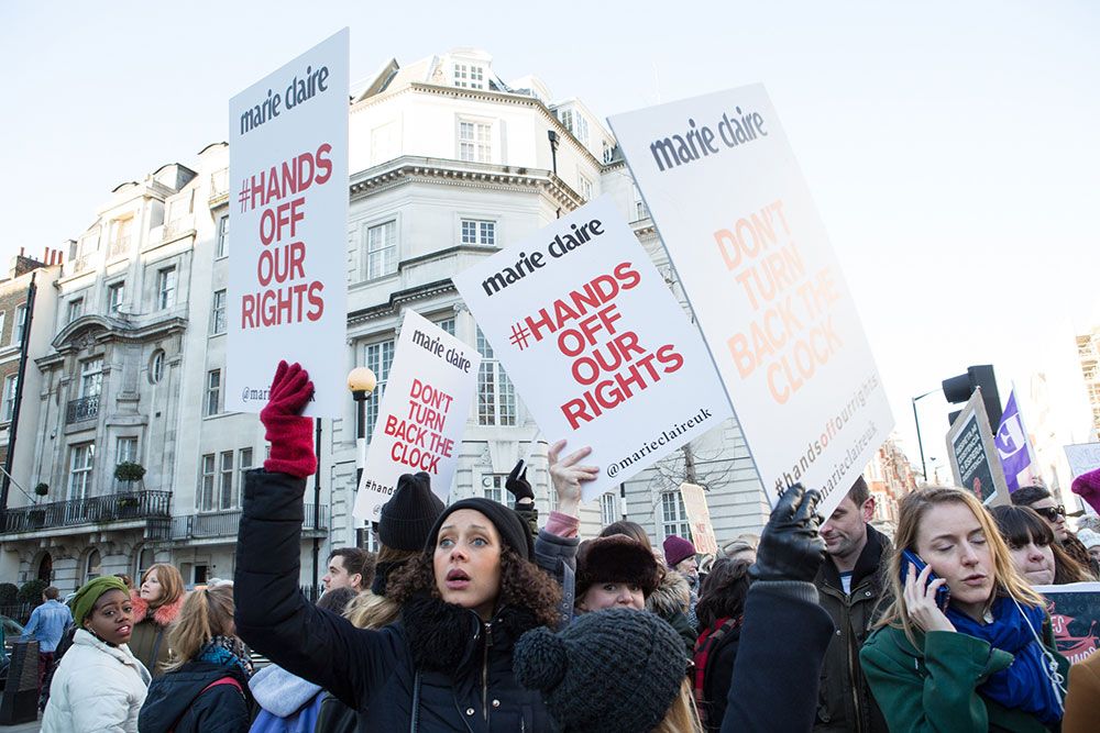 Womens March 2017, London, Banners