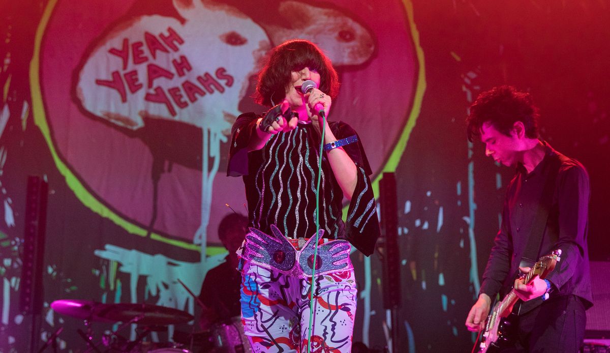 Karen O (left) and Nick Zinner of the Yeah Yeah Yeahs perform at ACL Live on May 7, 2019 in Austin, Texas