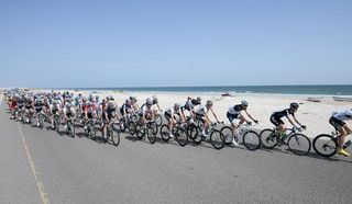 Plenty of blue skies and sunshine for the Tour of Oman peloton.