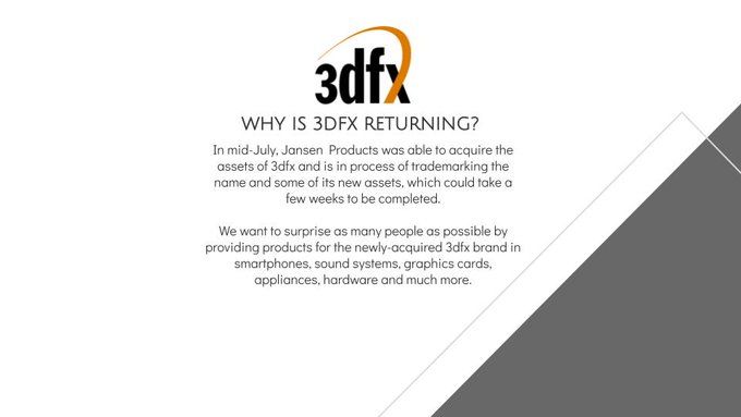 Alleged 3dfx Q3 2021 Announcements